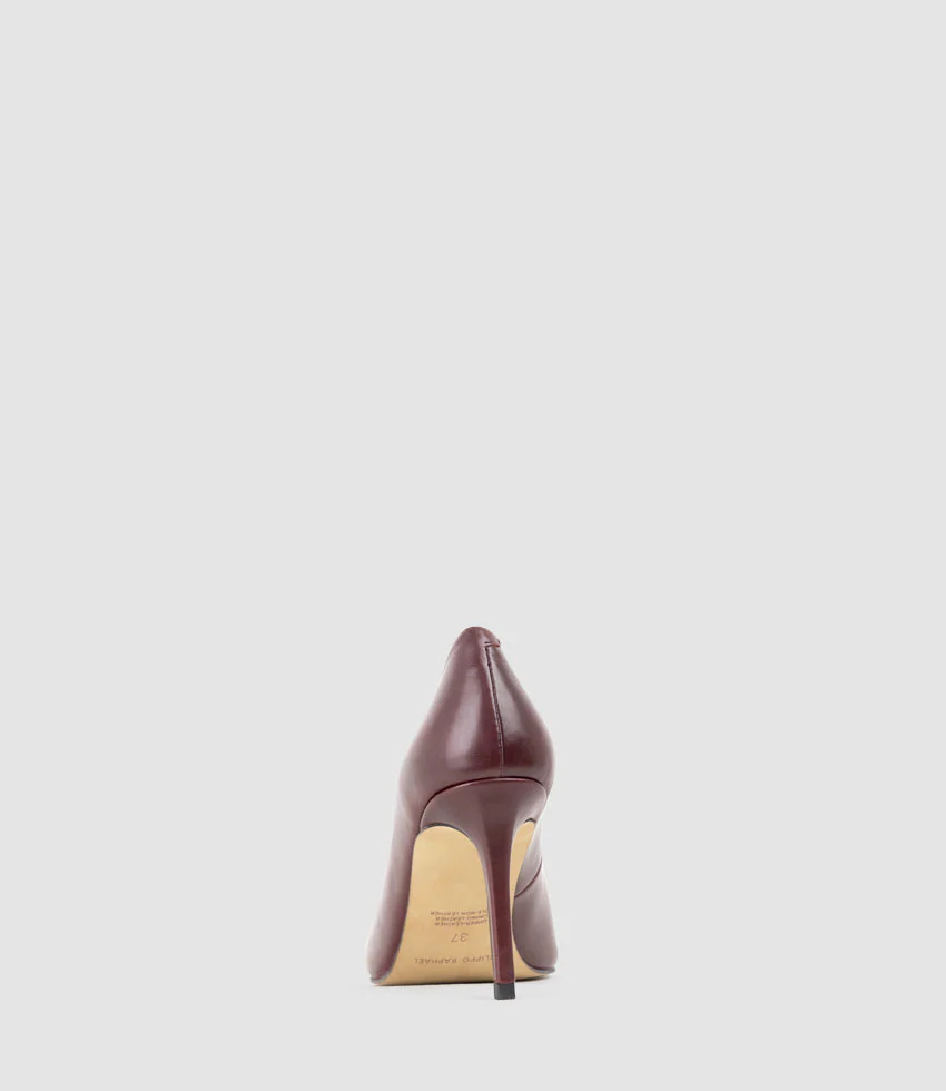 AISHA85 Pointed Pump in Claret Calf - Image 3