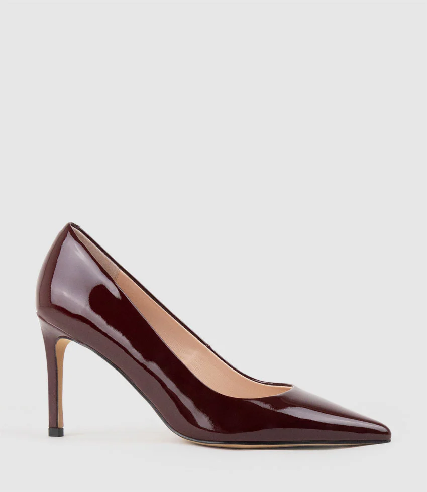 AISHA85 Pointed Pump in Wine Patent - Image 3