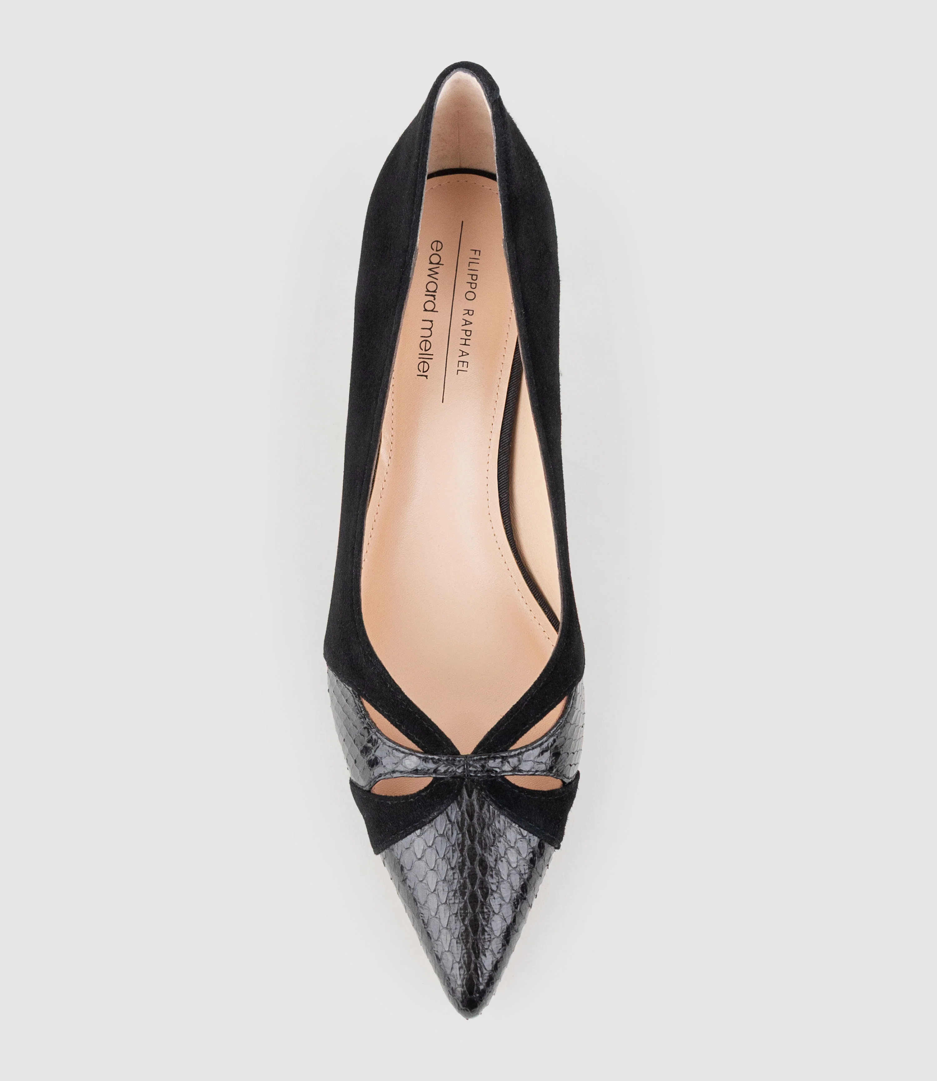 ALIRA55 Snake Combination Pump in Black Suede Combination - Image 5