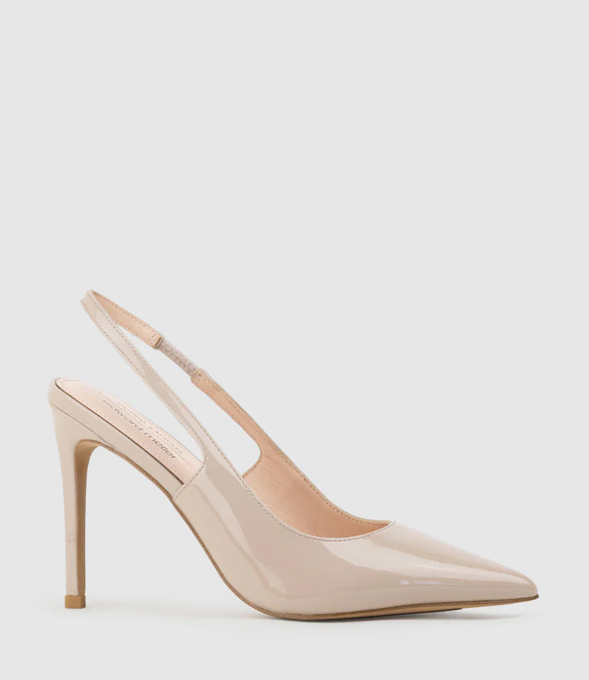 ANDREA100 Stiletto Slingback Pump in Blush Patent - Image 2