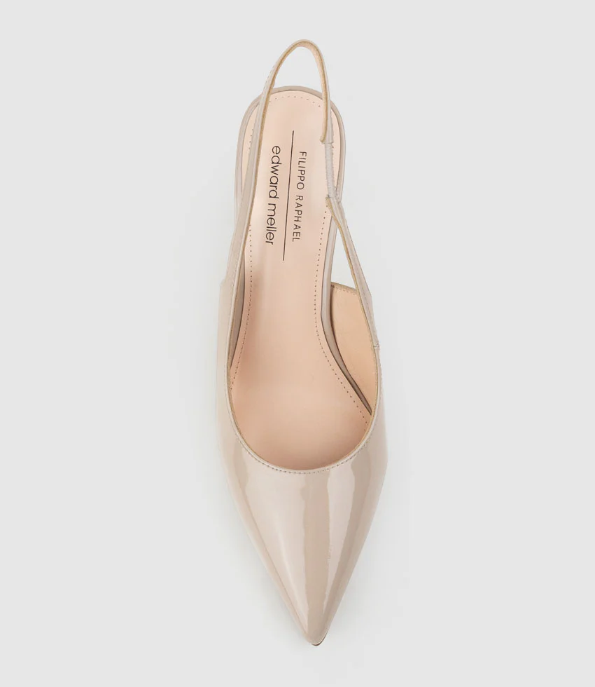 ANDREA100 Stiletto Slingback Pump in Blush Patent - Image 4