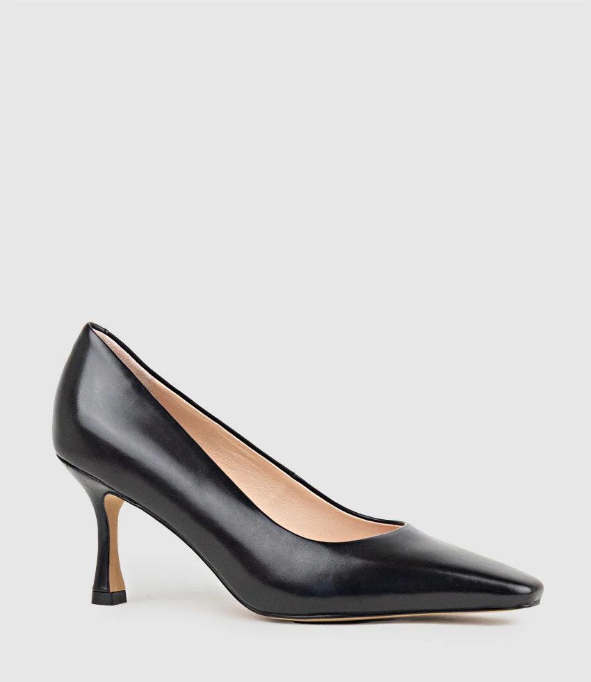 ARIEL75 Chiselled Pump in Black Calf - Image 2