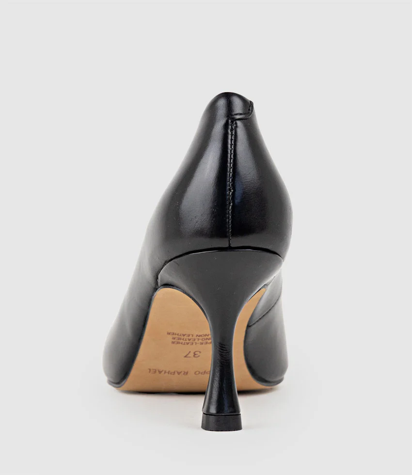 ARIEL75 Chiselled Pump in Black Calf - Image 3