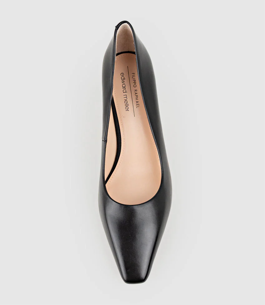ARIEL75 Chiselled Pump in Black Calf - Image 4