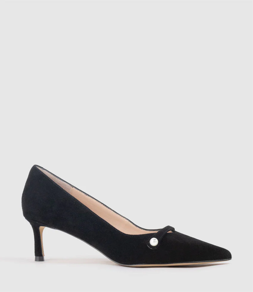 AVERE55 Choked Pump in Black Suede - Image 3