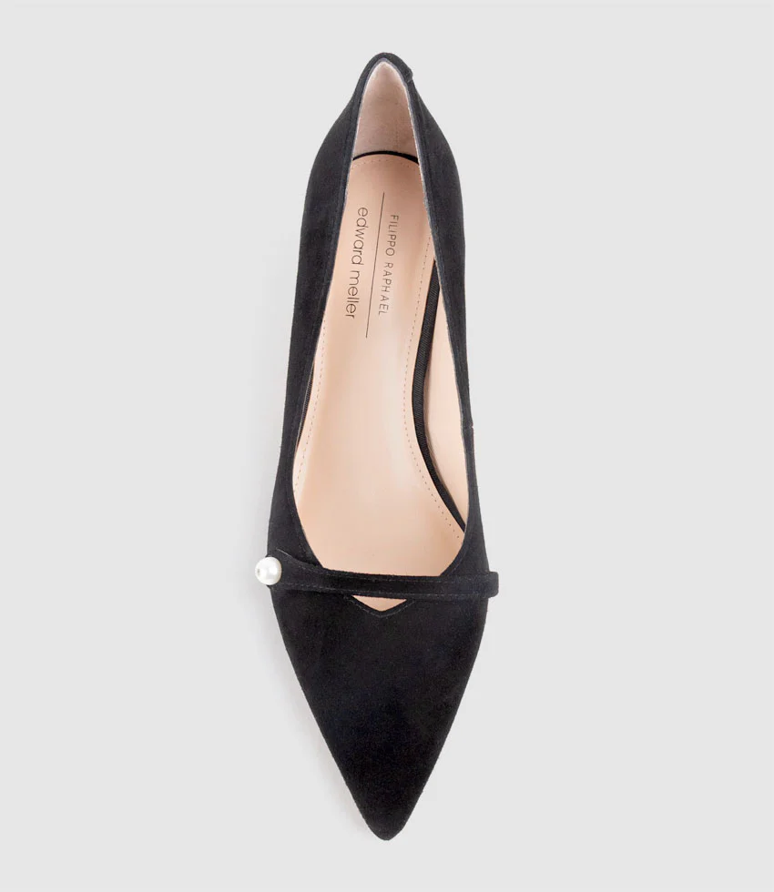 AVERE55 Choked Pump in Black Suede - Image 5