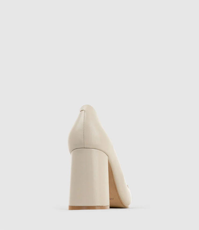 BAILEY85 Block Heel Pump with Trim in Ash Calf - Image 3