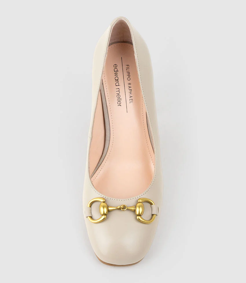 BAILEY85 Block Heel Pump with Trim in Ash Calf - Image 4