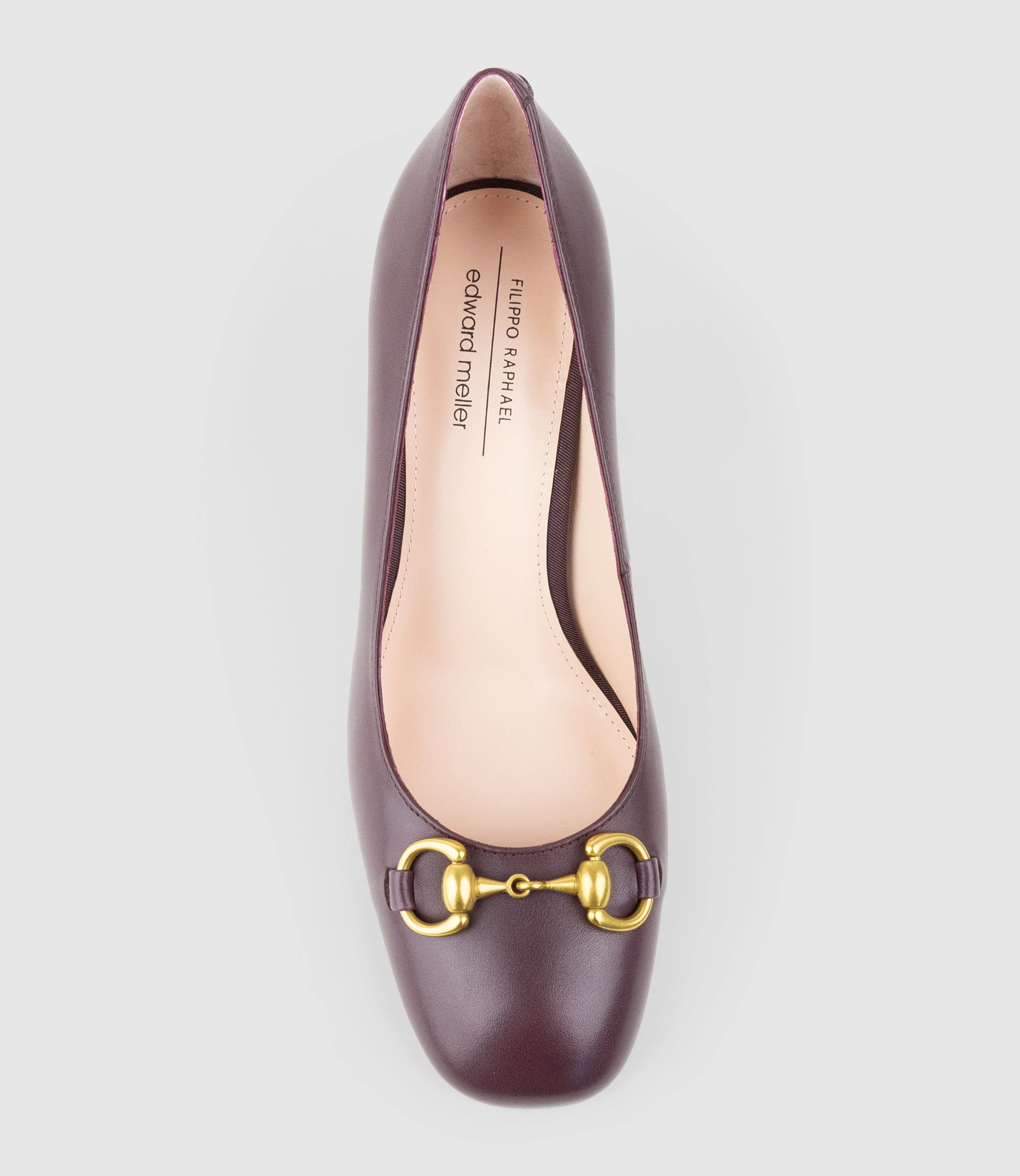BAILEY85 Block Heel Pump with Trim in Bordeaux Calf - Image 4