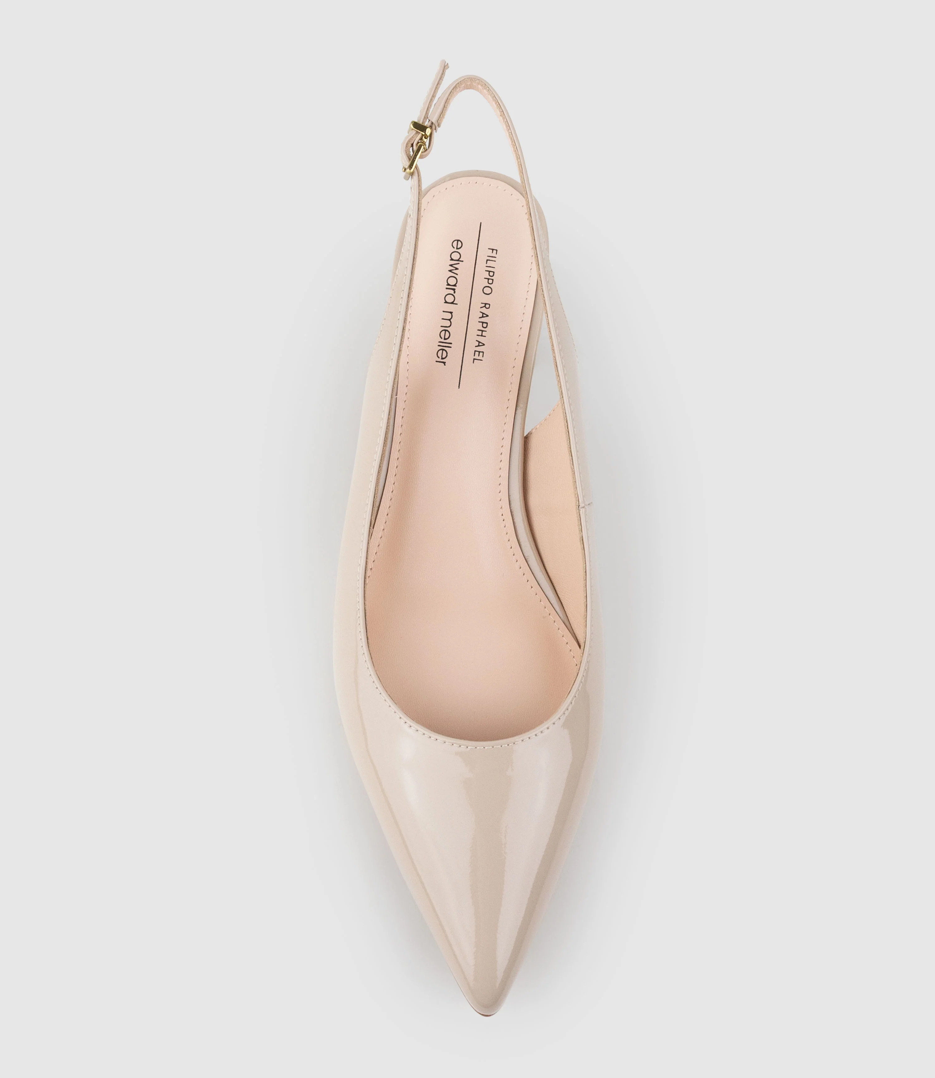 BARI55 Block Heel Slingback Pump in Blush Patent - Image 4