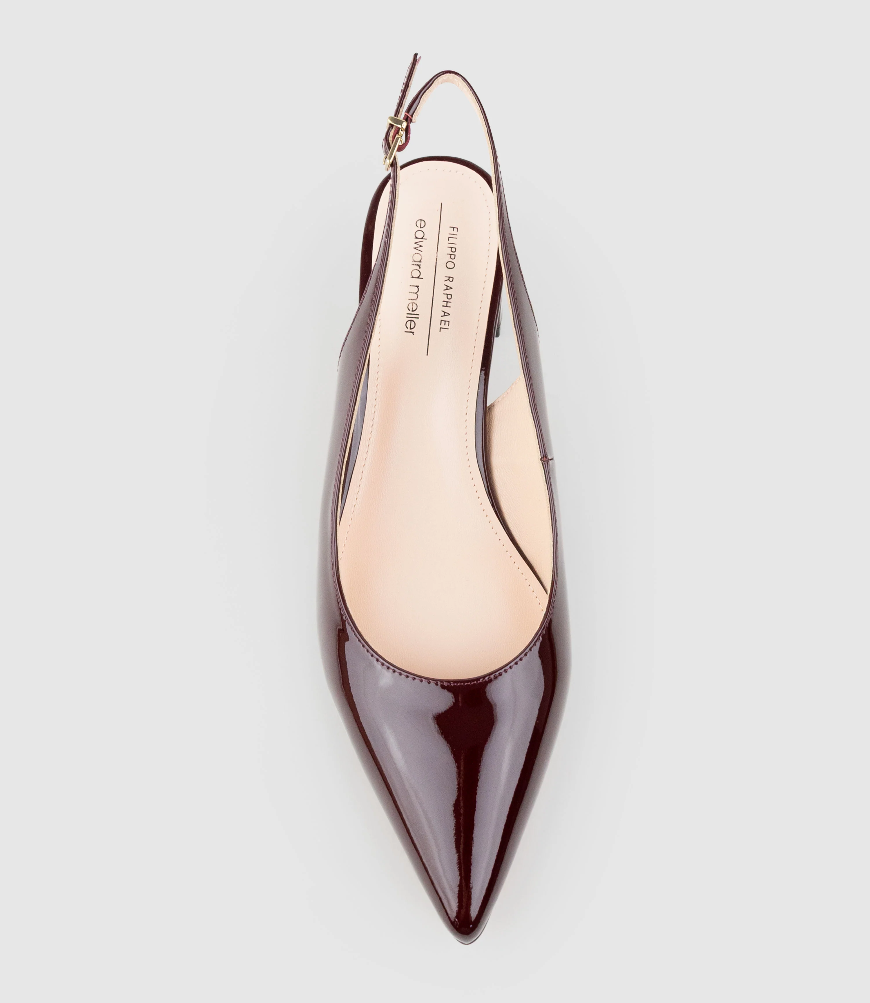 BARI55 Block Heel Slingback Pump in Wine Patent - Image 5
