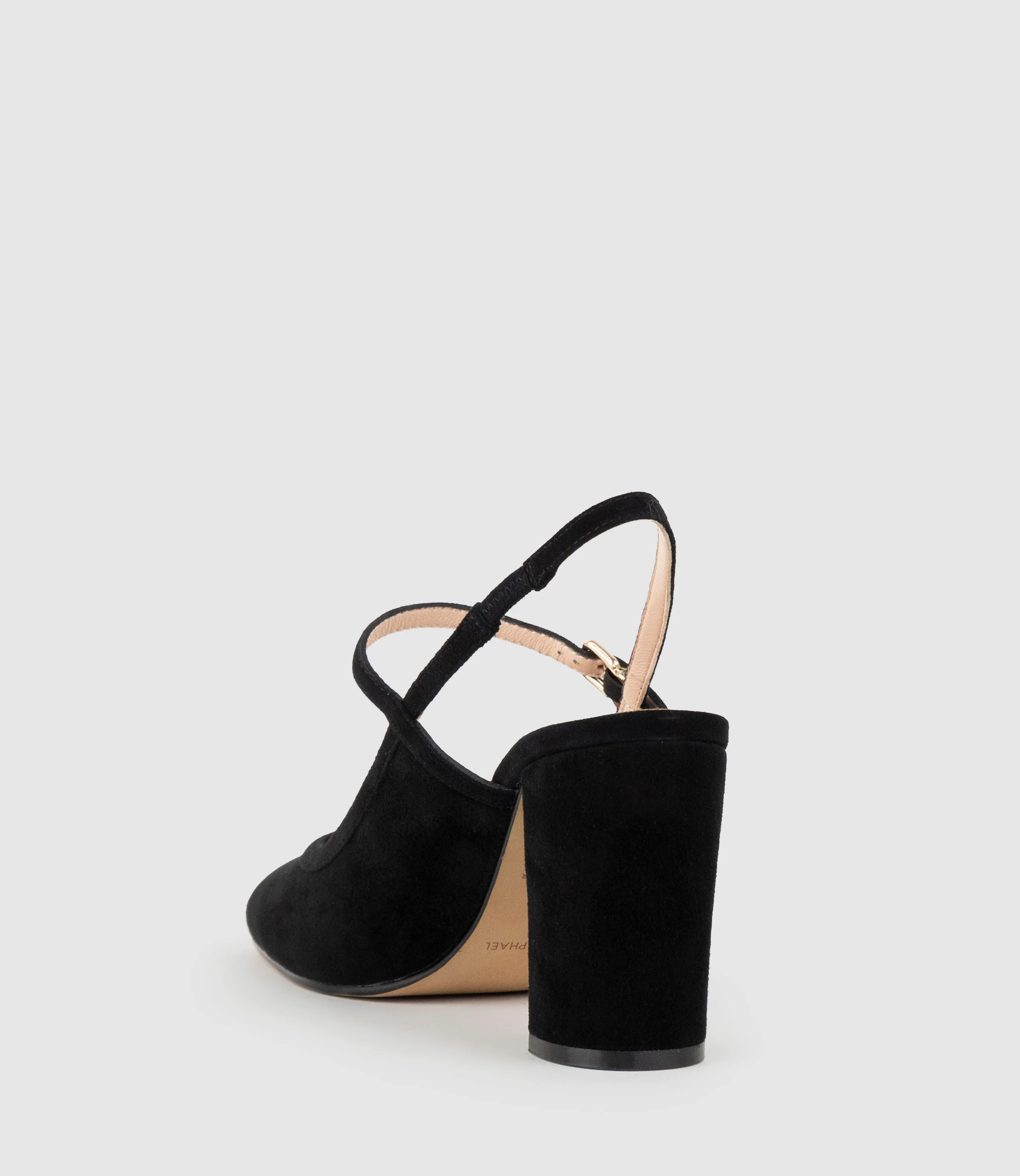 CECELIA85 Block Heel Slingback Pump in Black Suede - Image 3