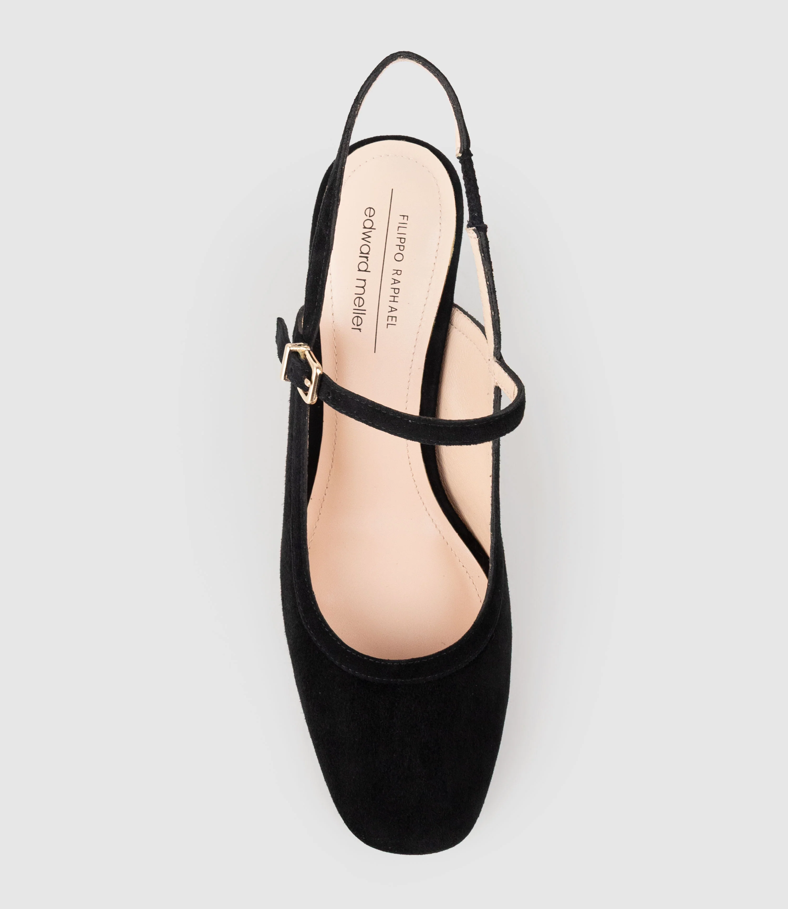 CECELIA85 Block Heel Slingback Pump in Black Suede - Image 4