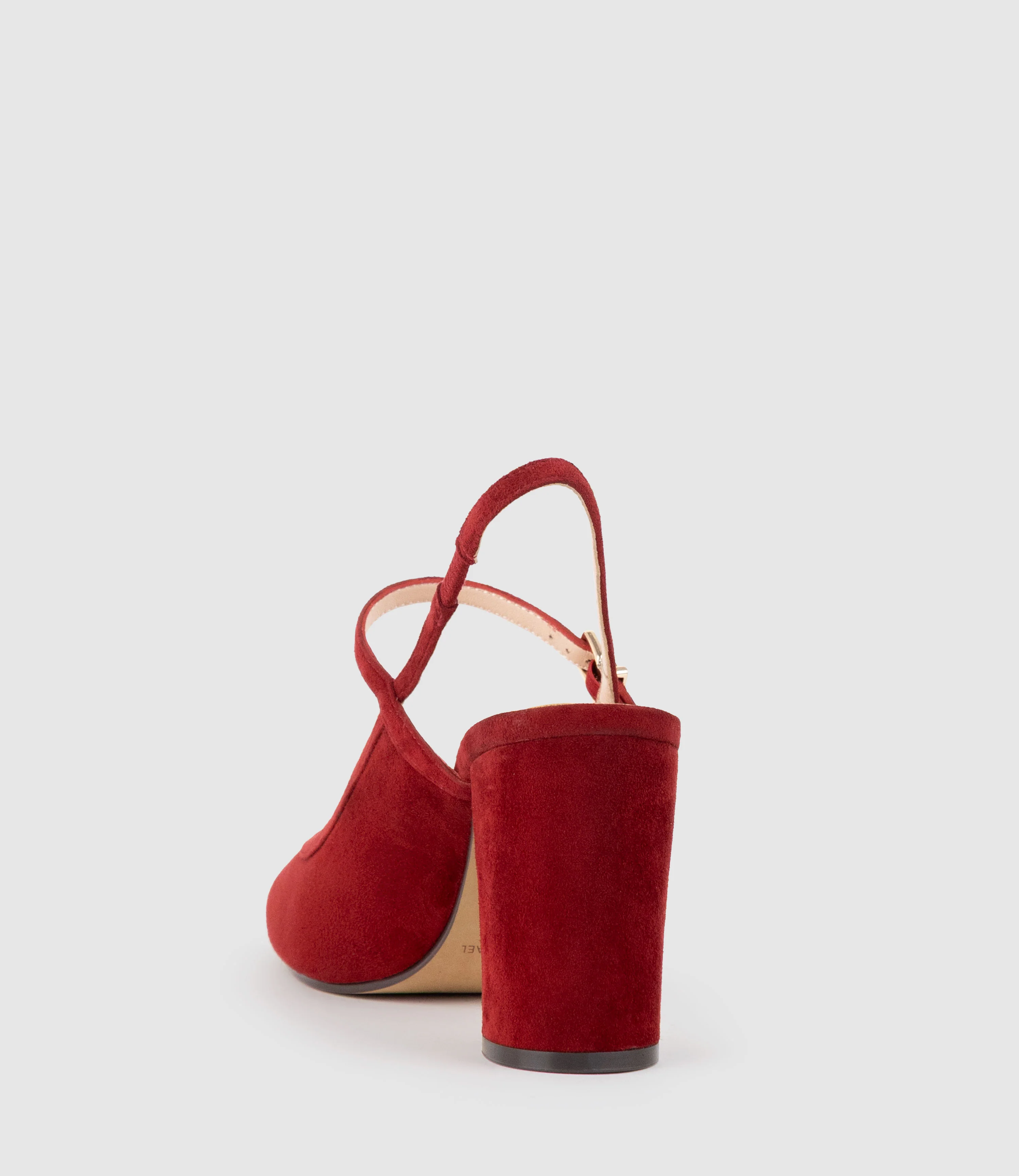 CECELIA85 Block Heel Slingback Pump in Ruby Suede - Image 3