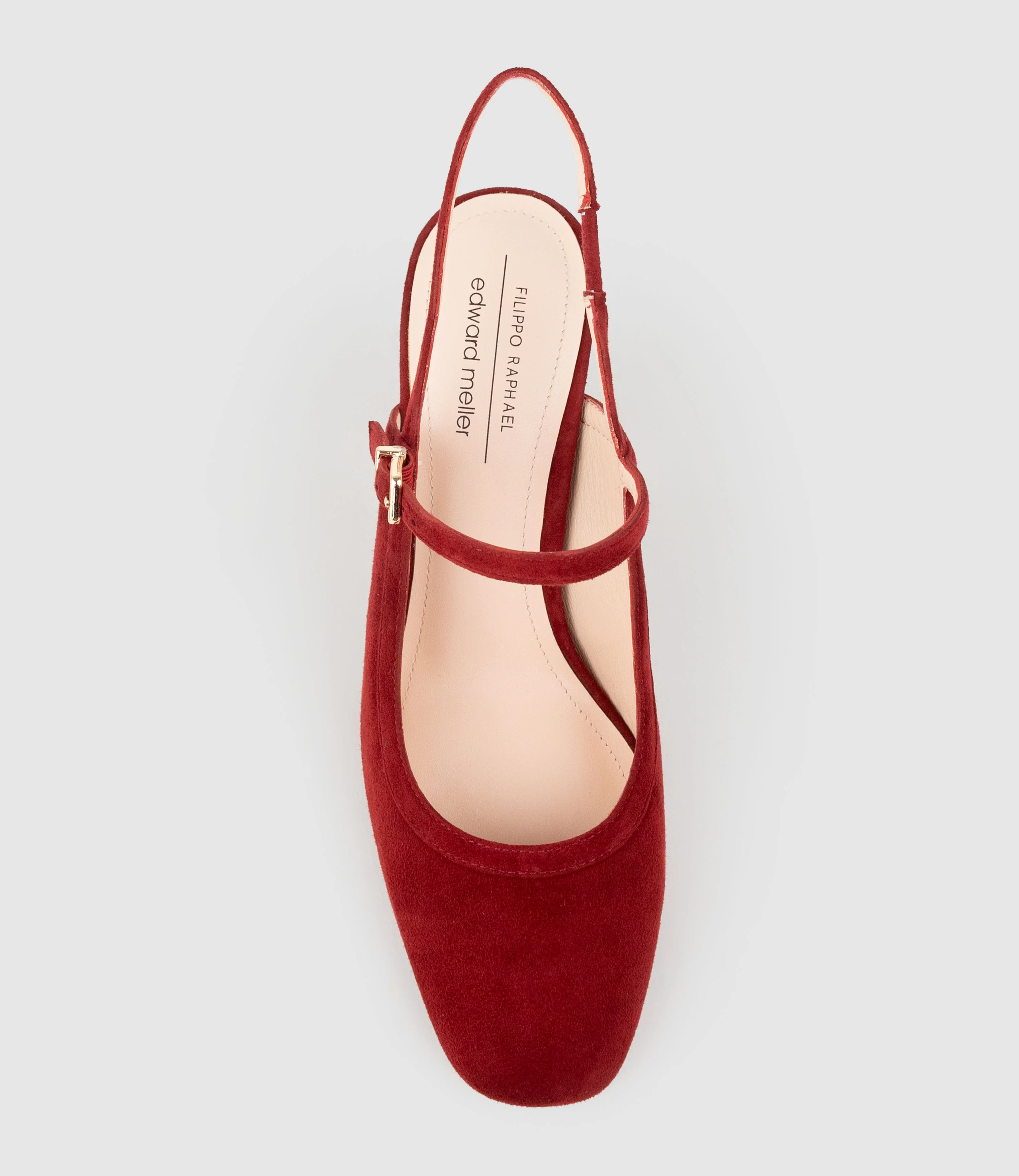 CECELIA85 Block Heel Slingback Pump in Ruby Suede - Image 4