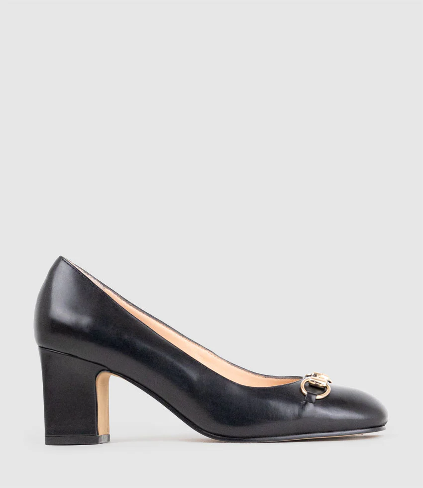 CHANELLE65 Pump with Trim in Black Calf