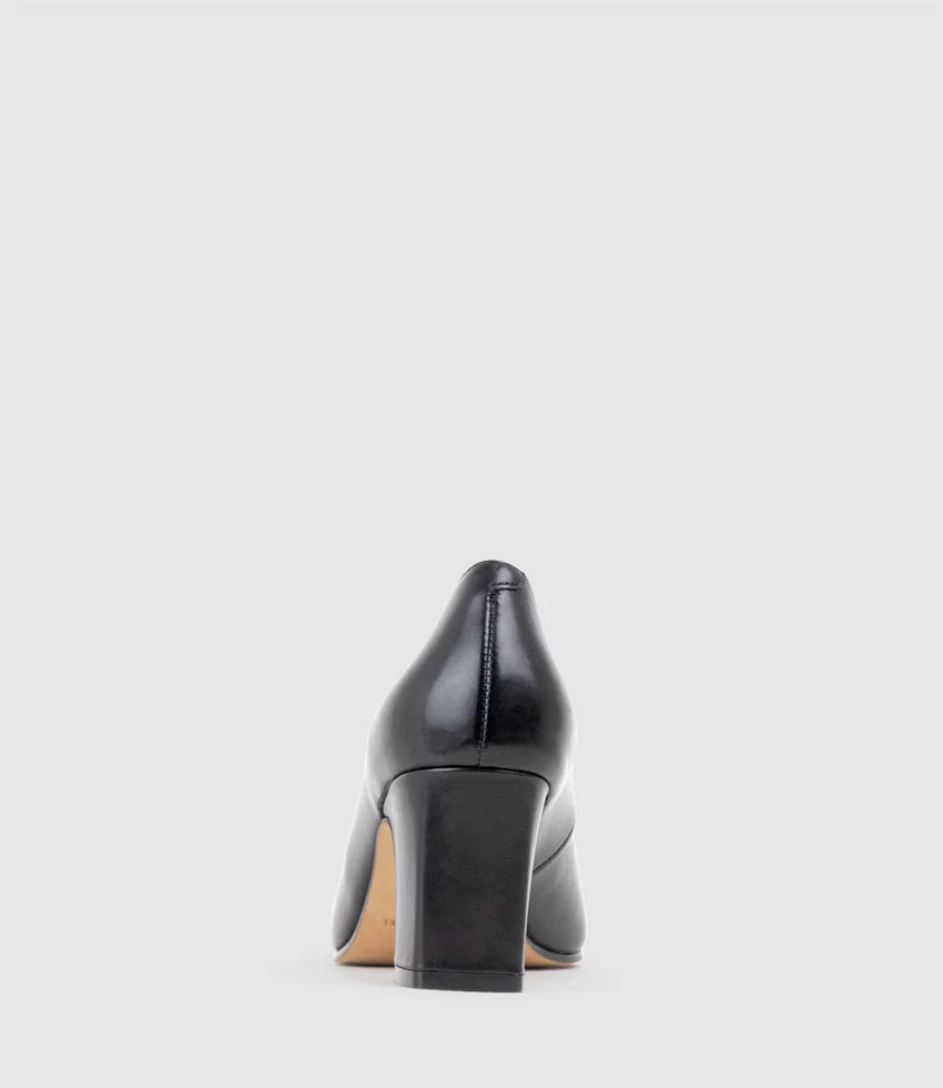 CHANELLE65 Pump with Trim in Black Calf - Image 3