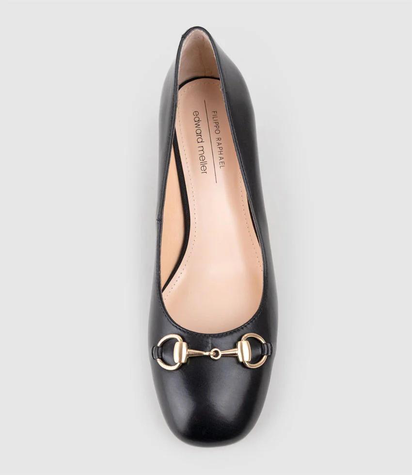 CHANELLE65 Pump with Trim in Black Calf - Image 4