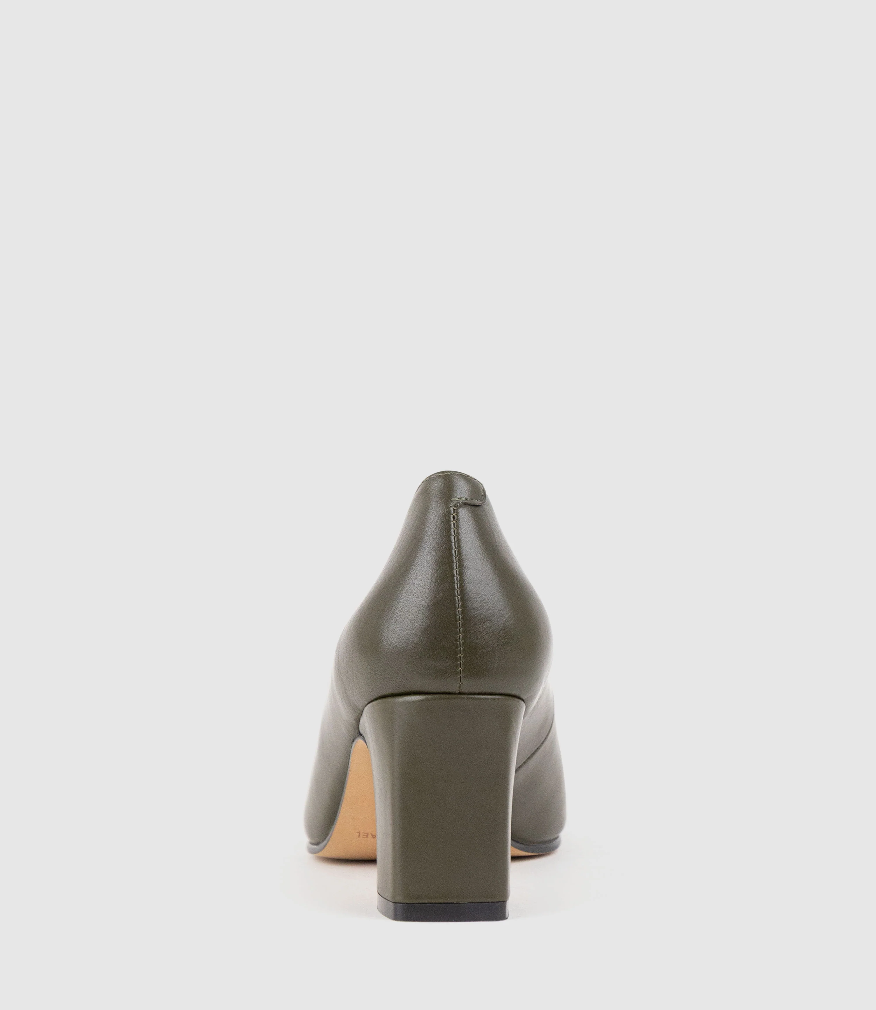 CHANELLE65 Pump with Trim in Olive Calf - Image 4