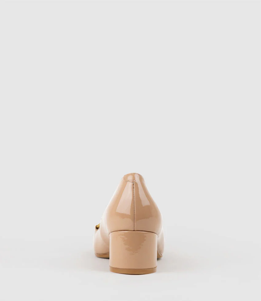 CHERISH45 Pump with Trim in Nude Patent - Image 4