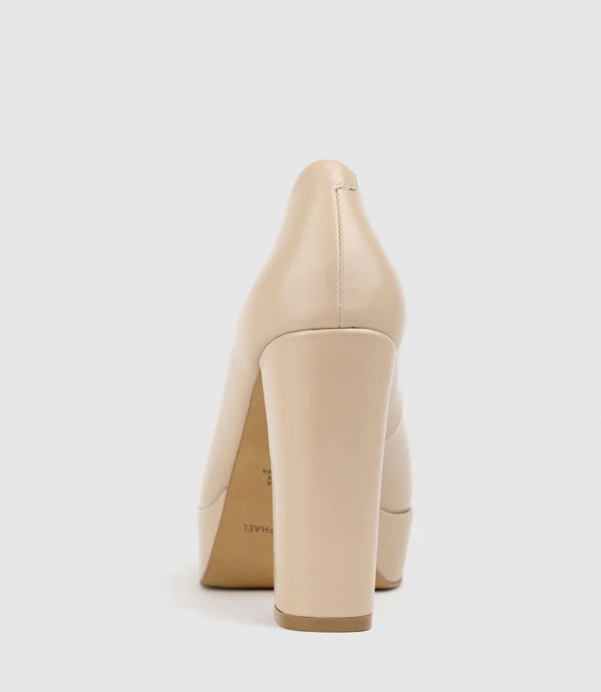 CHILLI110 Platform Pump in Nude Baby Calf - Image 4