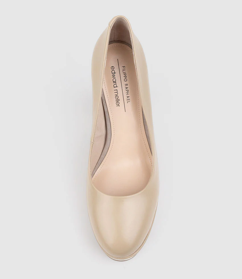 CHILLI110 Platform Pump in Nude Baby Calf - Image 5