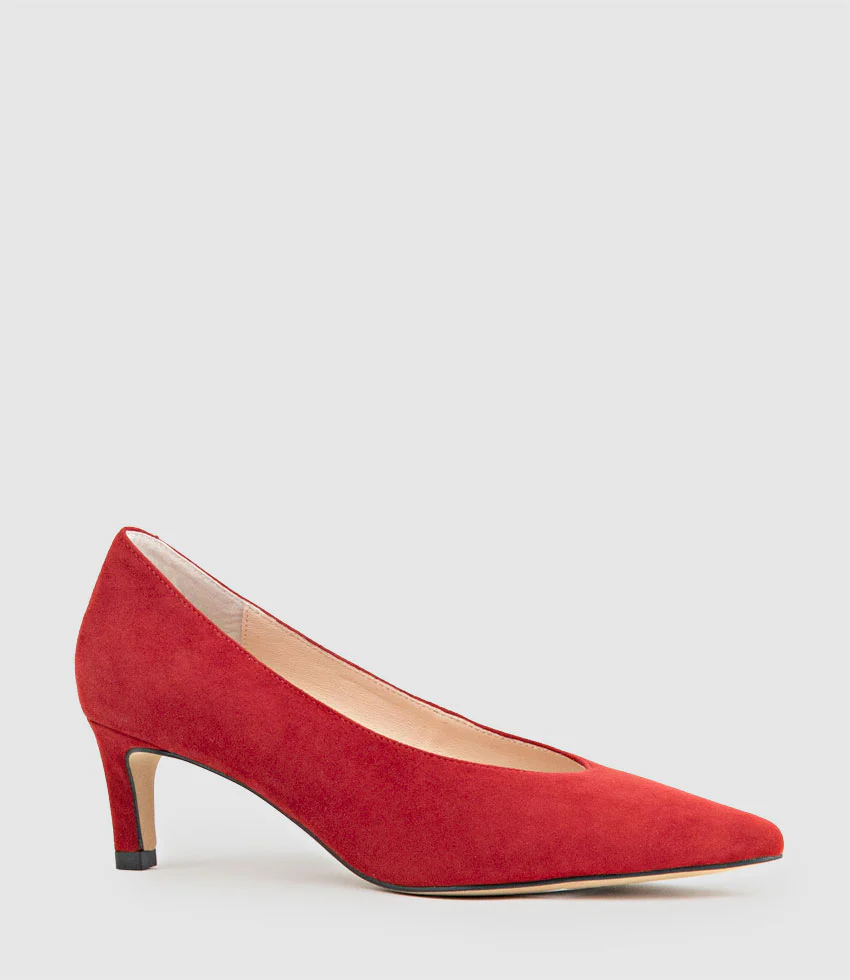COSETTE55 Choked Up Pump in Cherry Suede - Image 3