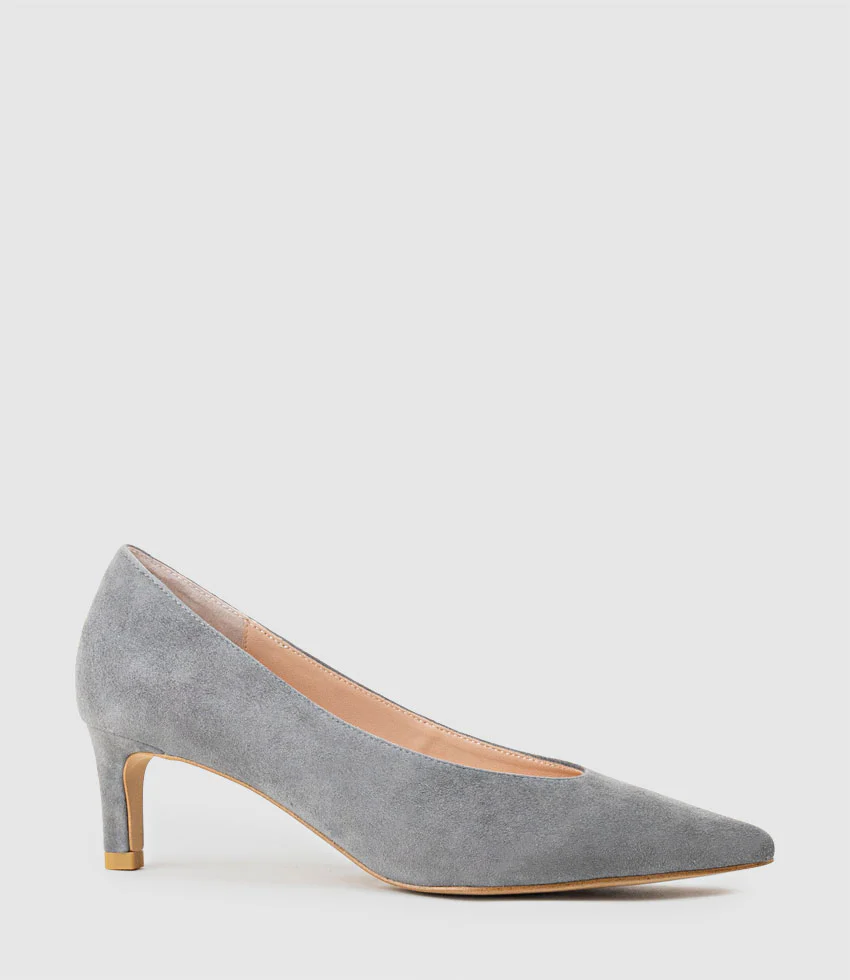 COSETTE55 Choked Up Pump in Grey Suede - Image 2