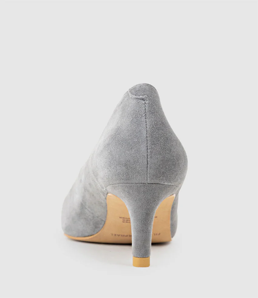 COSETTE55 Choked Up Pump in Grey Suede - Image 3