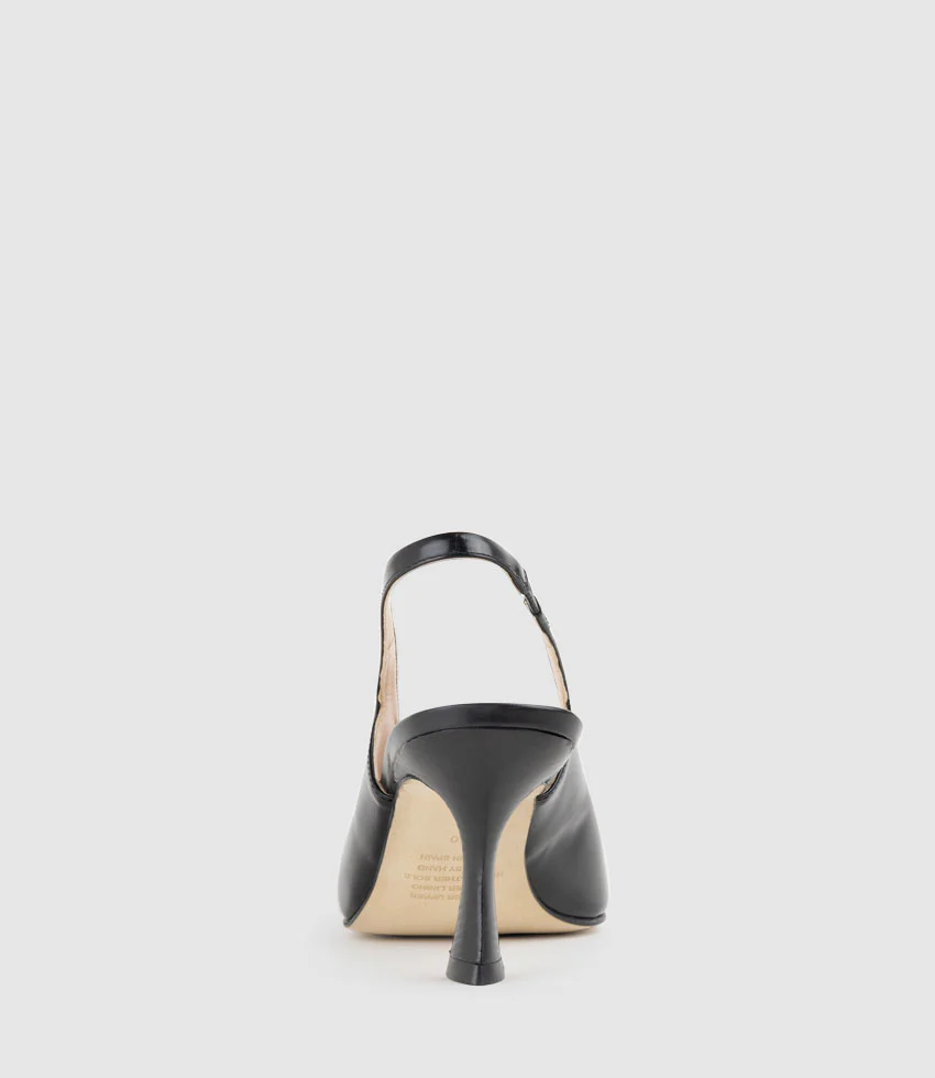 DAELYN70 Choked Up Slingback Pump in Black High Shine - Image 3