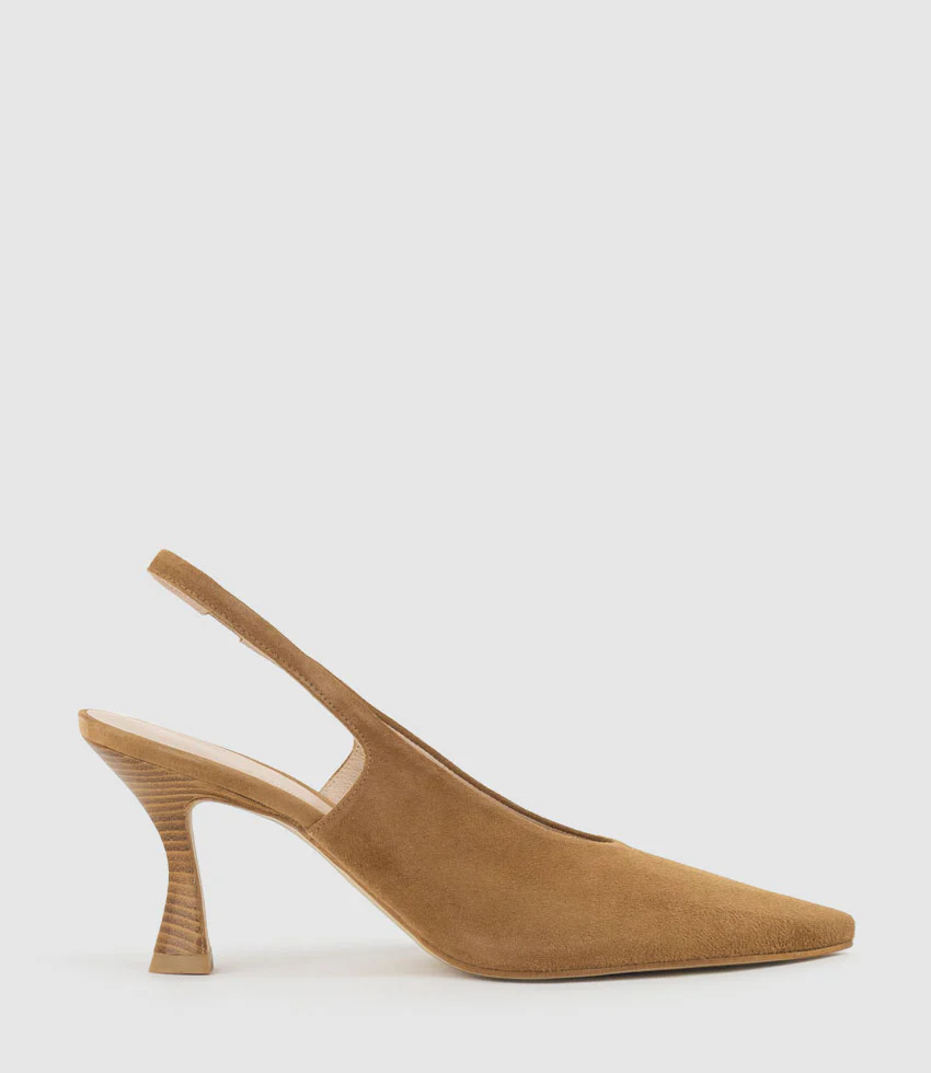 DAELYN70 Choked Up Slingback Pump in Tan Suede