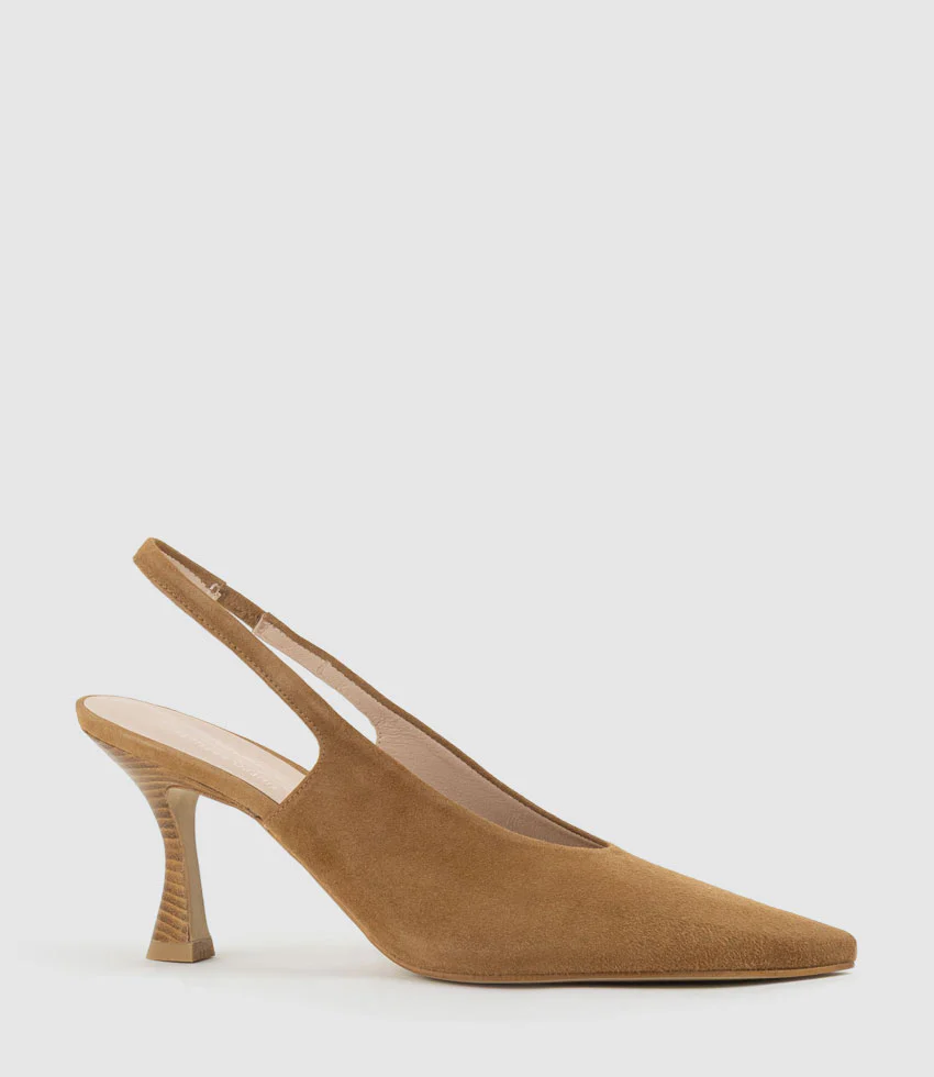 DAELYN70 Choked Up Slingback Pump in Tan Suede - Image 2