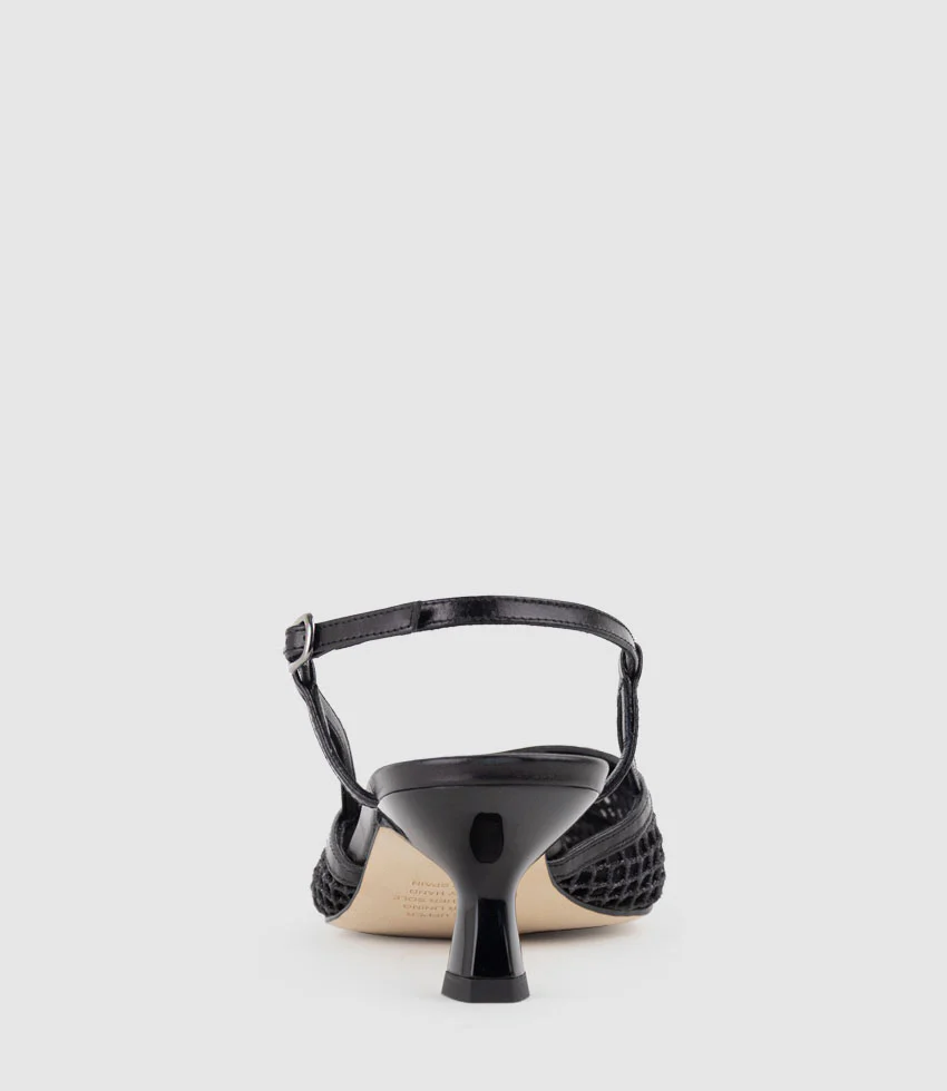 DALLAS60 Mesh Slingback Pump in Black - Image 3