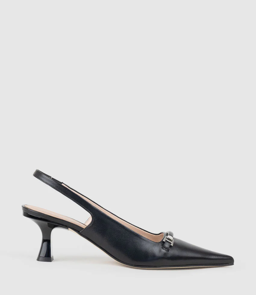 DELTA60 Slingback Pump with Strap in Black