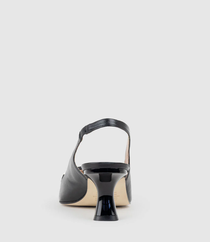 DELTA60 Slingback Pump with Strap in Black - Image 5