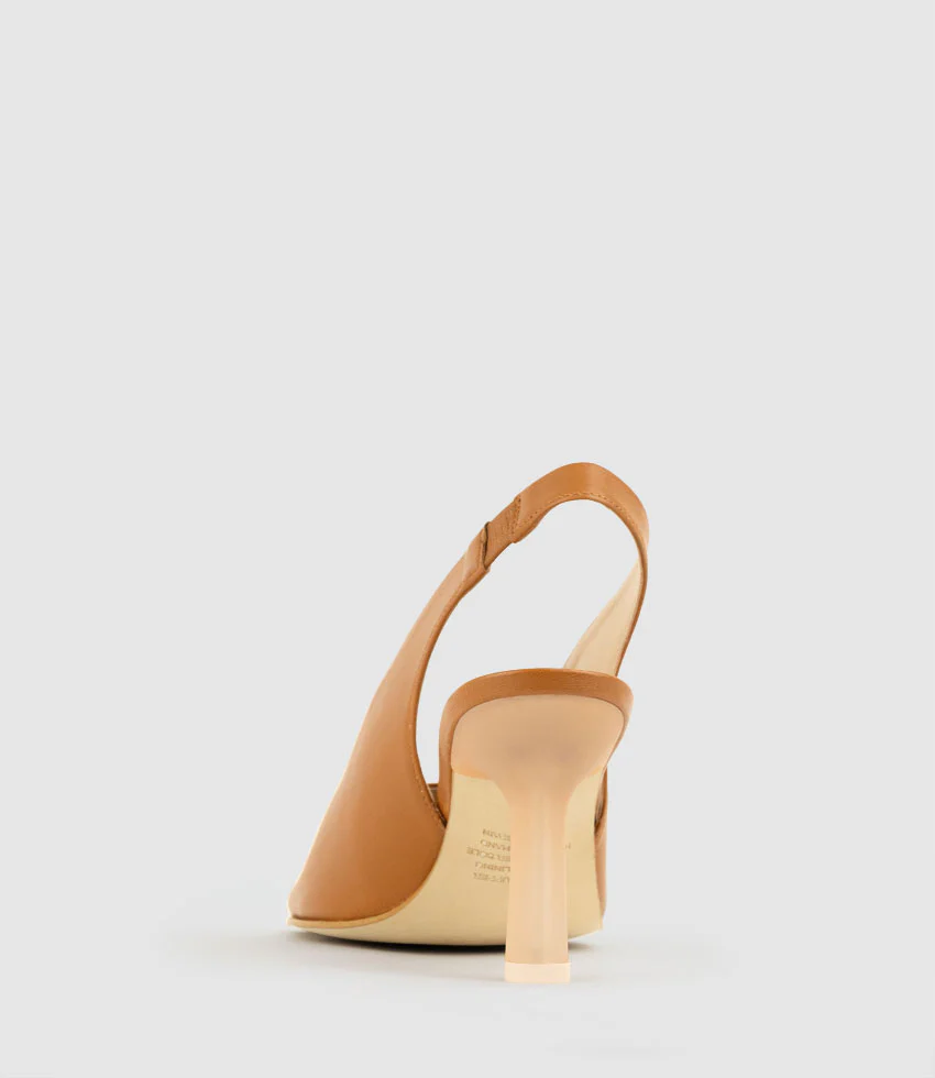 DESTINY90 Open Toe Slingback in Tan - Image 4