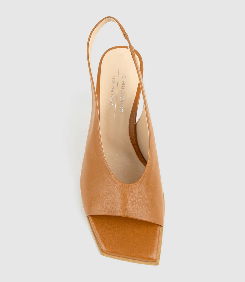 DESTINY90 Open Toe Slingback in Tan - Image 5