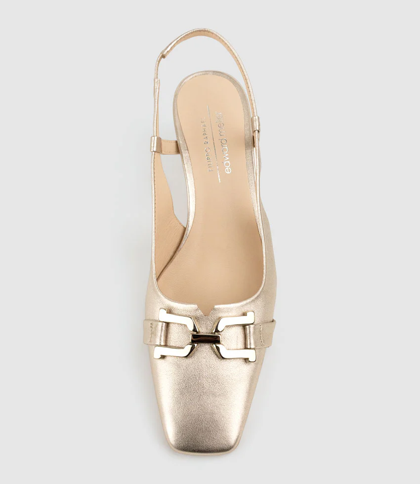 DORINDA70 Block Heel Slingback in Rosegold - Image 4