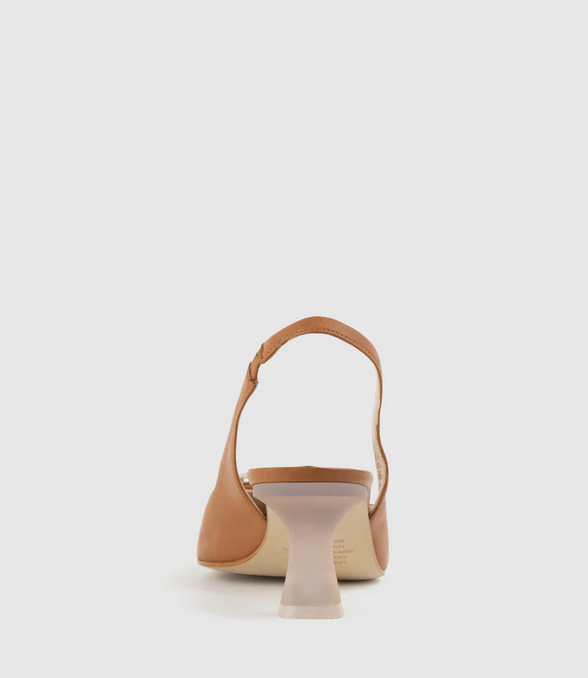 DULCIA60 Slingback Pump with Ornament in Tan - Image 3