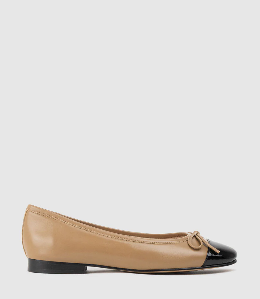 EASTON Cap Toe Ballet in Latte