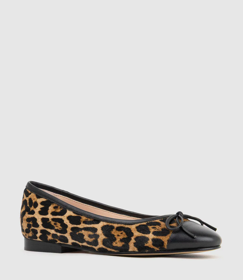 EASTON Cap Toe Ballet in Leopard Calf Hair - Image 3