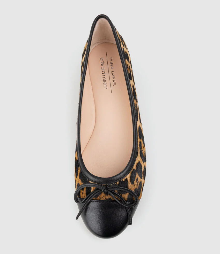 EASTON Cap Toe Ballet in Leopard Calf Hair - Image 5