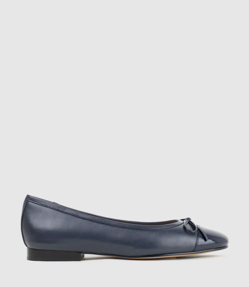 EASTON Cap Toe Ballet in Navy