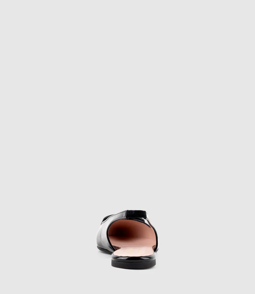 ELIZA Slingback with Hardware in Black Patent - Image 4
