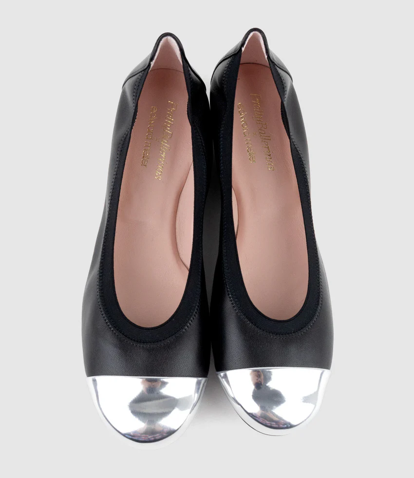 ELORA Cap Toe Ballet in Black - Image 4