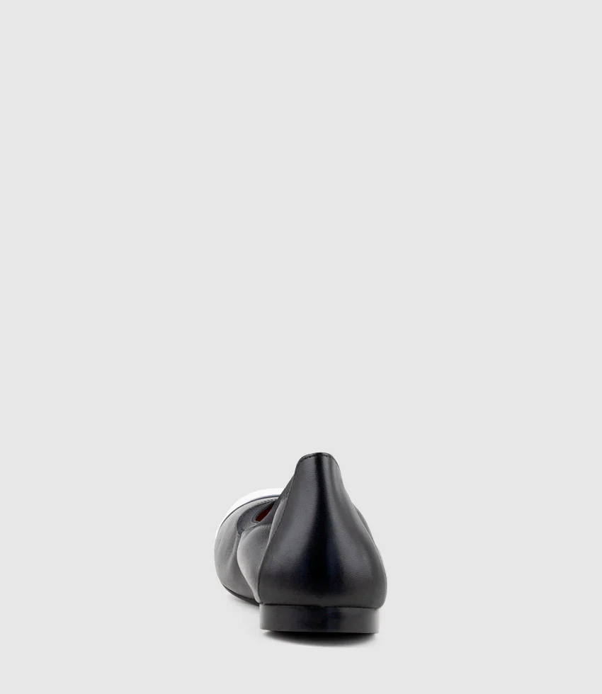 ELORA Cap Toe Ballet in Black - Image 5