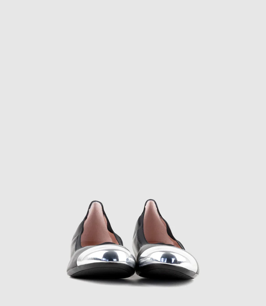 ELORA Cap Toe Ballet in Black - Image 6