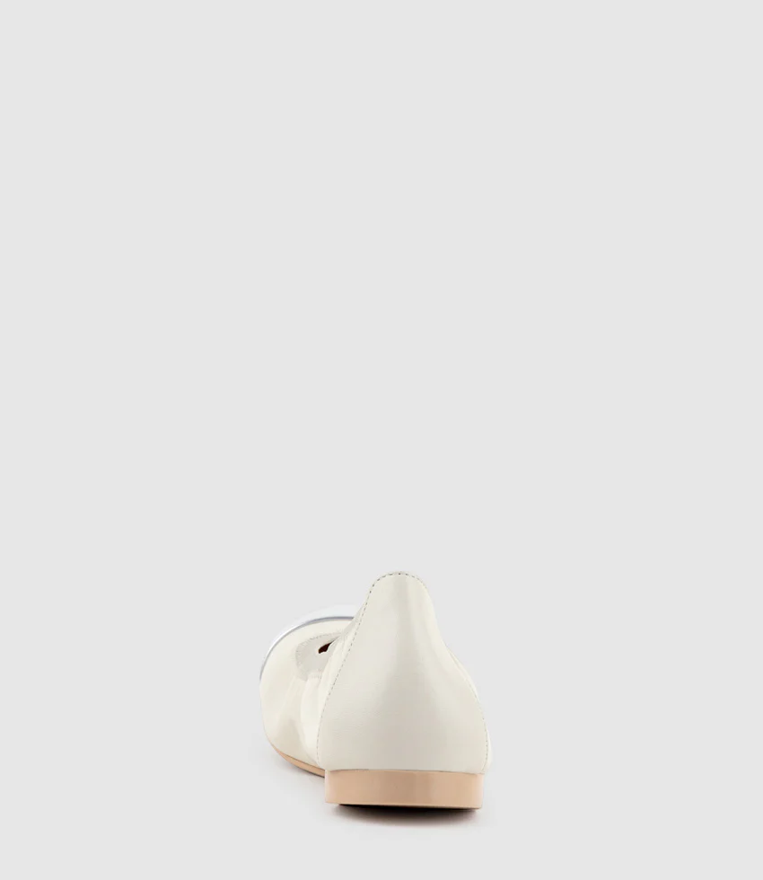 ELORA Cap Toe Ballet in Offwhite - Image 3
