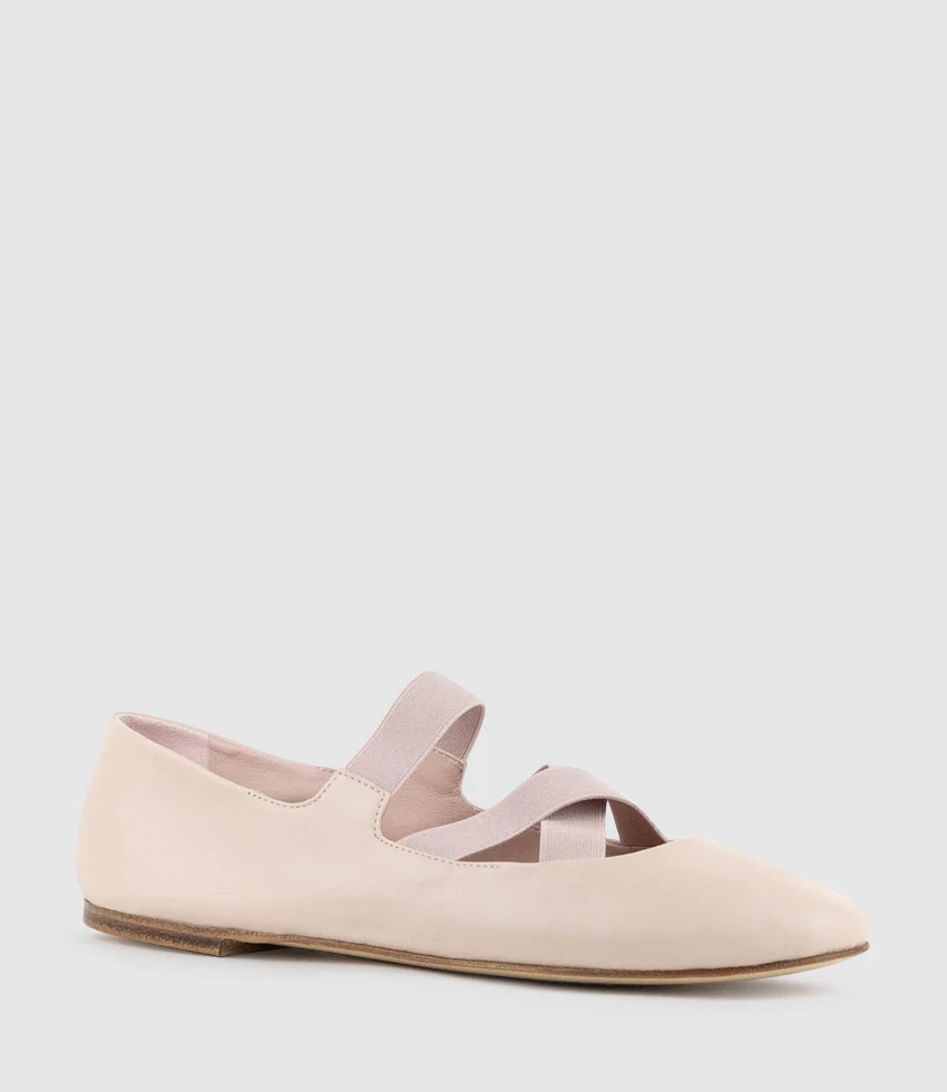 EMALINE Crossover Elastic Ballet in Nude - Image 3