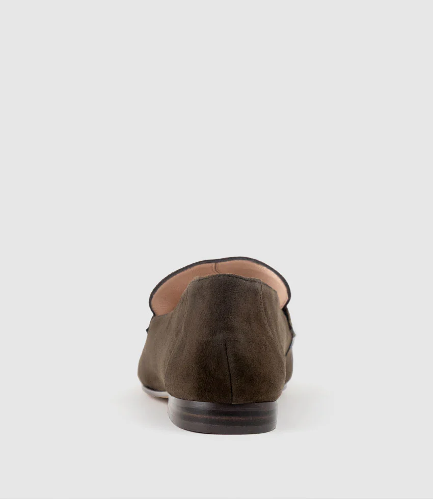 FAXON Loafer in Chocolate Suede - Image 3
